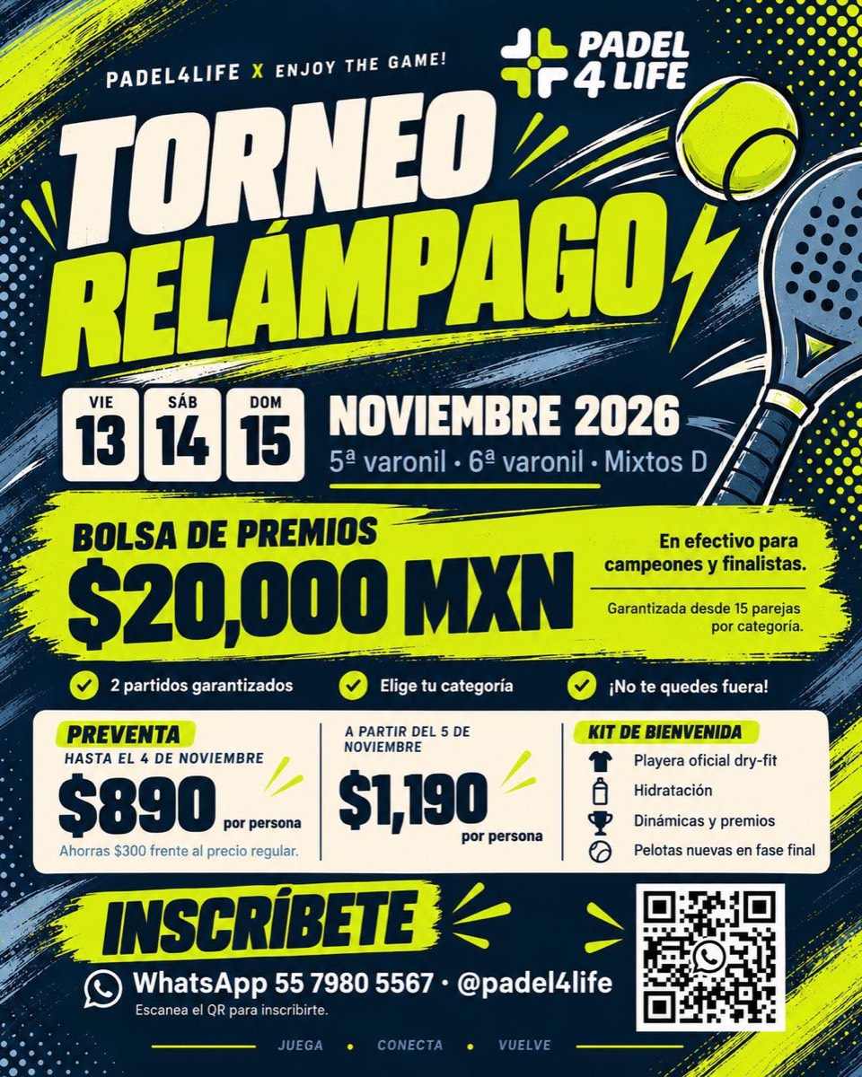 Torneo Relámpago Pádel 4 Life